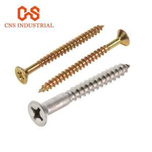 Cross Recessed Countersunk Head Wood Screws Flat Head Screws