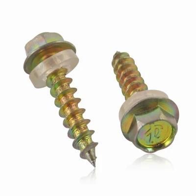 Yellow Hexagon Head Self Tapping Screw with High Quality