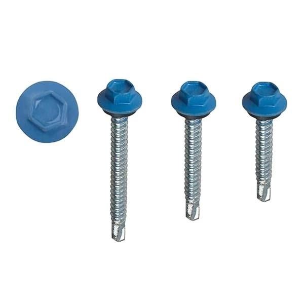 Colored Hex Rubber Washer Head Self Drilling Screws