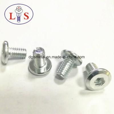 Flat Head Chamfered Hexagonal Socket Bolt with Color-Zinc Plated