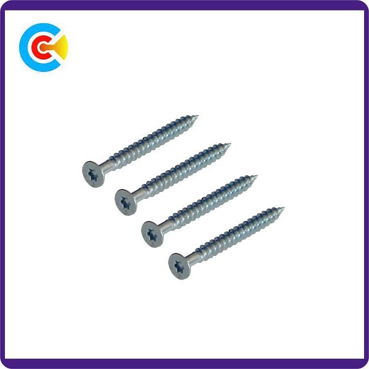 DIN/ANSI/BS/JIS Carbon-Steel/Stainless-Steel DIN/ANSI/BS/JIS Carbon-Steel/Stainless-Steel Plum Countersunk Head Self Tapping Screws