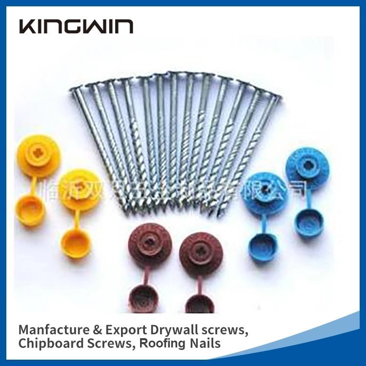 China Wholesale Galvanized Smooth / Twisted Shank 9bwg X 2.5"10bwg X 2" 12bwg 7lbs 8boxes 3.125kg / Box Umbrella Head Roofing Nails