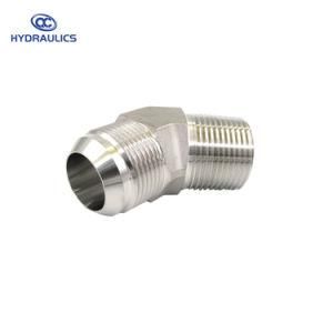 Jic/an Male to NPT Male 45 Elbow Pipe Fittings Stainless Adapters