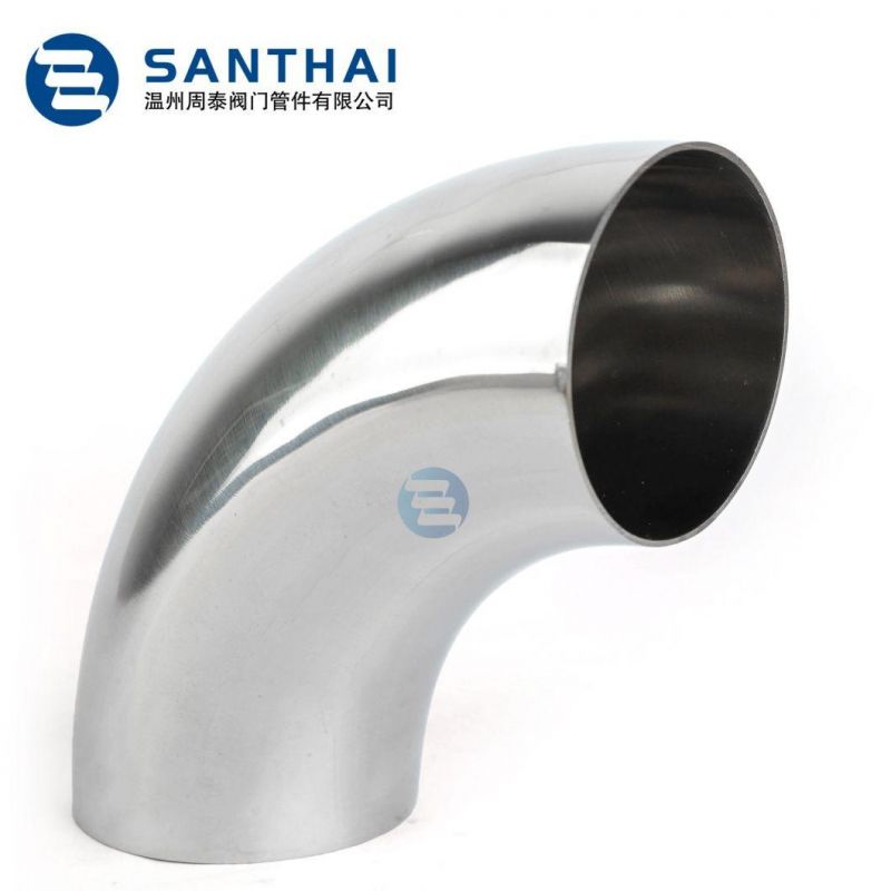 3A/DIN/SMS/ISO/Ds Sanitary Stainless Steel SS304/316L Welding Elbow