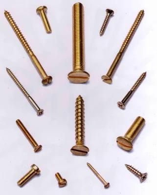 Slotted Flat Head Brass Screws