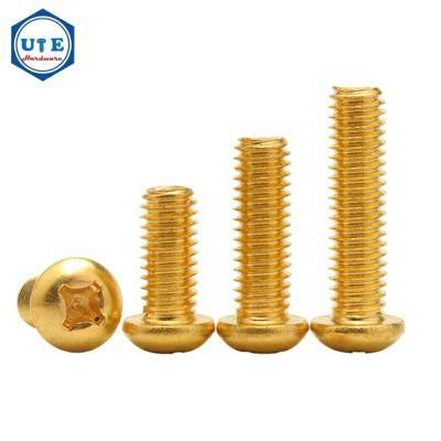 High Quality Brass Machine Screw with Cross Recess Drives DIN7985