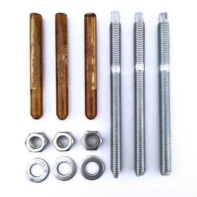 China Wholesale Fastener Hardware Customized M10 Glue Tube Galvanized Chemical Anchors Bolt