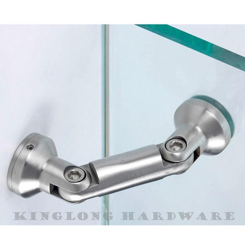 High Quality Stainless Steel Glass Fitting Wall Mounted Glass Clamp Double Adjustable Glass Connector