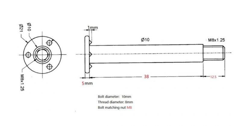 Welding Threaded Stud Customized by Drawing Grade 10.9