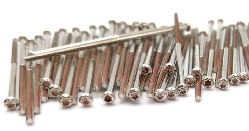 #0-80 Micro Brass Nickel Plated Long Pan Head Torx Screw