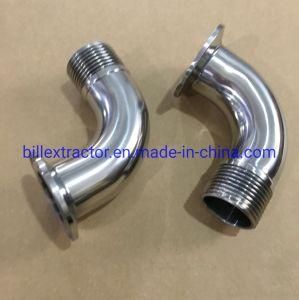 Stainless Steel Sanitary 1/2inch Tri Clamp to Threaded 90degree Elbow