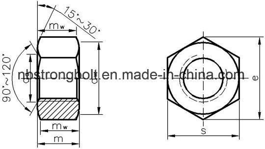 DIN934 Hex Nut Class 8 with Black M6