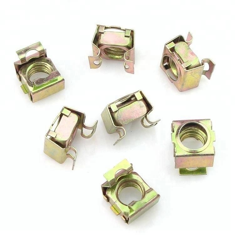 Square Cage Nut, Zinc Plated, Yellow Zinc Plated