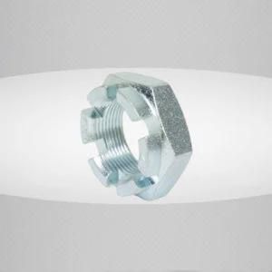 M12 High Quality DIN937 Zinc Plated or Black Hex Slotted Nut