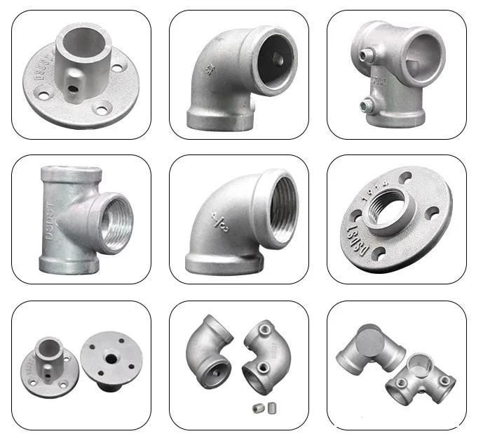 Aluminium Key Clamp Pipe Fittings Base Floor Flange 4 Holes Pipe Flanges