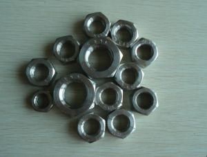 904L/254smo/1.4529/C276/Monel 400 Stainless Steel Hex Nut (DIN934 HEX NUT M6-M64)