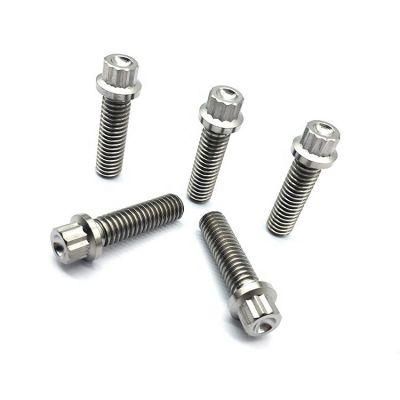 Titanium 12 Point Flange Head Wheel Bolt M8X32