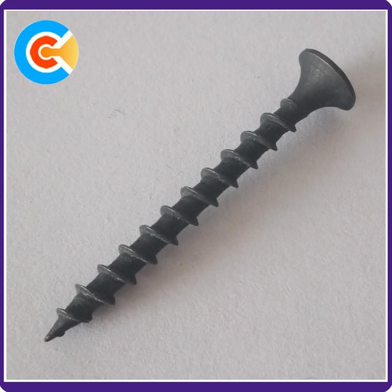 Black Carbon Steel M4 Bugle Head Phillips Chipboard Screw