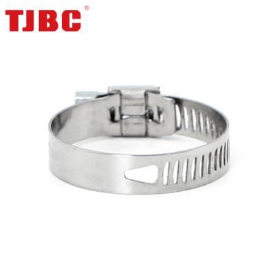 8mm Micro Perforated Adjustable W2 Worm Gear Pipe Clip American Type Gas/Oil/Water Hose Clamp, 13-23mm Bandwidth (0.5&quot;-0.91&quot;)