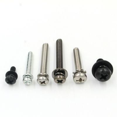 304 Stainless Steel Cross Round Pan Head Socket Head Sems Combination Screw with Washer