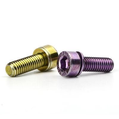 Purple Yellow Zinc Plated Hex Socket Cap Screw with Washer