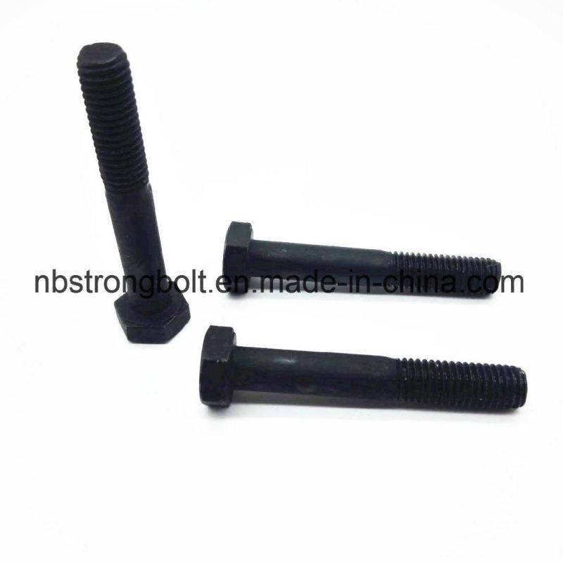 DIN933 Gr. 10.9 Hex Bolt Screw with Black