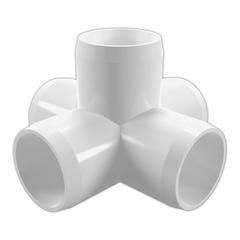 White PVC 5-Way Cross Fittings