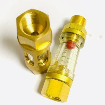 Transparent Water Flow Meter Adaptor Male to Female for Mold Part