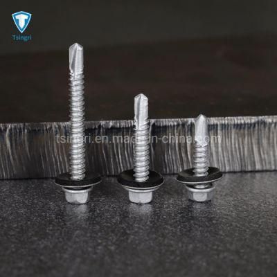 1500h Ruspert Australian As3566 SS304 Roofing Screws Hex Washer Flange Self-Drilling Screws with EPDM Washer