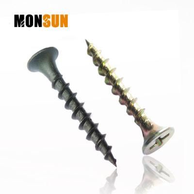No. 2 Phillips Zinc Yellow Chromate Plated Self Tapping Drywall Screws for Drywall to Wood