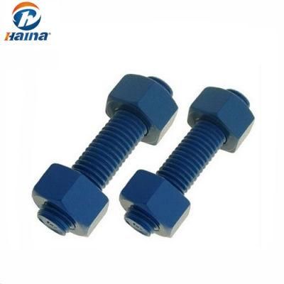 PTFE Material Alloy Steel /Steel Thread /Threaded Bolt