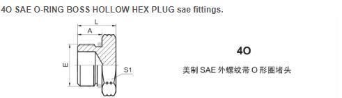 SAE O-Ring Boss Hollow Hex Plug SAE Fittings