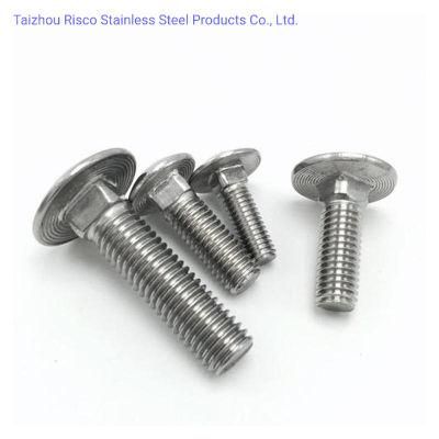 DIN603 GB512 ASTM Stainless Steel 304/316 Full Size High Quality Fastener Carriage Bolt
