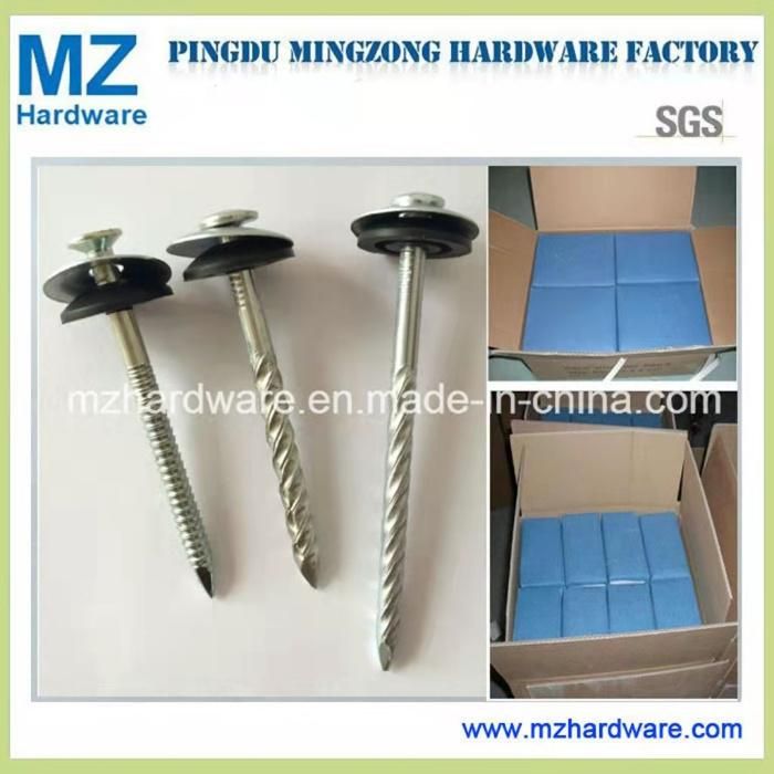 Umbrella Head Roofing Nail with Rubber Washer