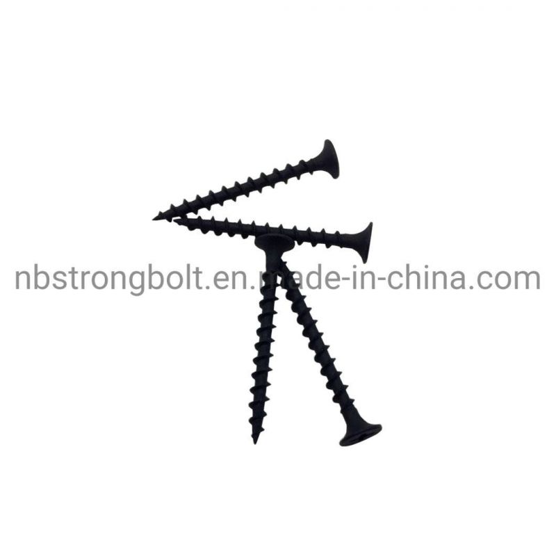 Phil Bugle HD Fine Thread Drywall Screw Black Phos #6X1"