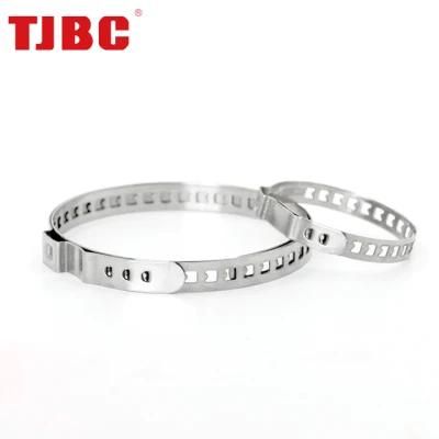 Zinc Plated Steel Adjustable Single Ear Hose Clamp, CV Joint Clamp, 50-120mm