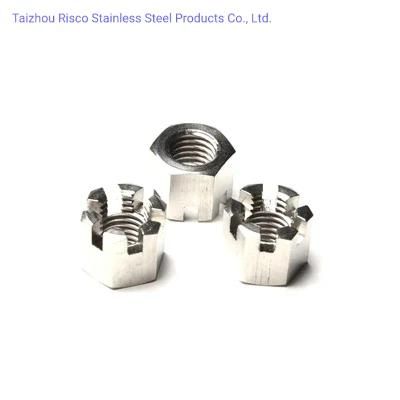 A2-70 A4-70/80 SS304/316 Full Size Chinese Manufacturer Fastener Slotted Nut