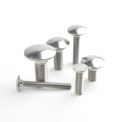 Stainless Steel Mushroom Head Coach Bolts Metnc DIN 603 M8 M6 M5 M4 M3 5mm Square Long Neck Carnage Bolt and Nut