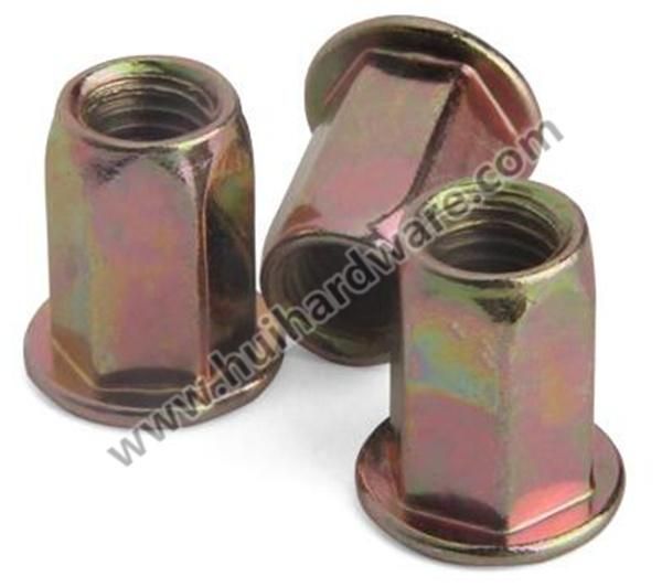 Steel Flat Head Hexagon Riveted Nuts M4 M5 M6 M8 M10
