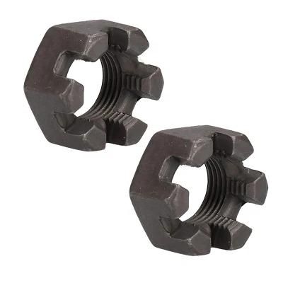 DIN935 Hex Heavy Slotted Castle Nuts Black Carbon Steel OEM Stock Support