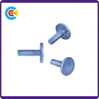 Carbon Steel 4.8/8.8/10.9 Galvanized/M6 Customized Plastic Fastener Round/Flat Head Screws