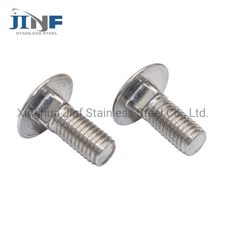 304 316 Stainless Steel Carriage Mushroom Bolt