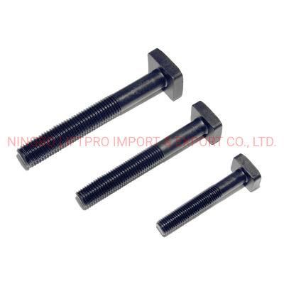 China Supplier Customize M6 M8 Carbon Steel 304 316 Stainless Steel Flat Square Head Bolts and Square Nut