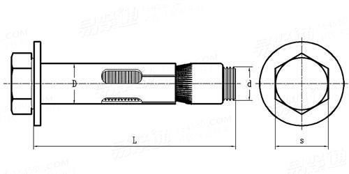 High Quality Carbon Steel Zinc Plated Drop in Expansion Anchor Hex Bolts Made in China
