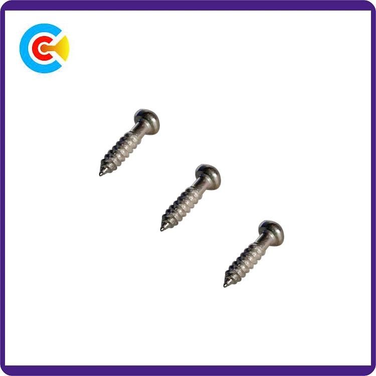 DIN/ANSI/BS/JIS Carbon-Steel/Stainless-Steel Half Thread Wood Screw for Building Railway