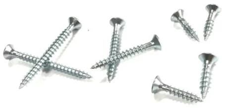 Pozidriv Flat Head Chipboard Screw Double Csk Flat Full Thread C1022 Harden White Zinc Plated 3X12mm Chipboard Screw