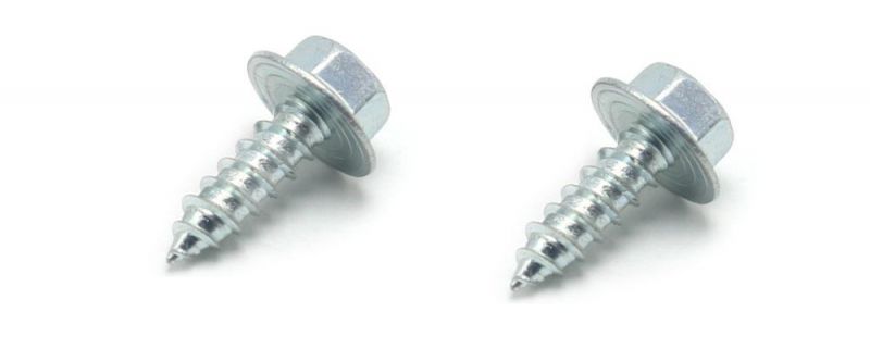 Indented Hex Washer Head Type a Zinc Plated Self Tapping Self Drilling Screw/Sheet Metal Screw