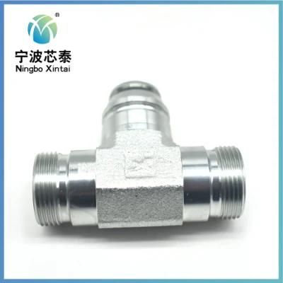 High Quality Hydraulic Tee Screw Thread Fitting Male Thread Tee Carbon Steel Tee Bcbd