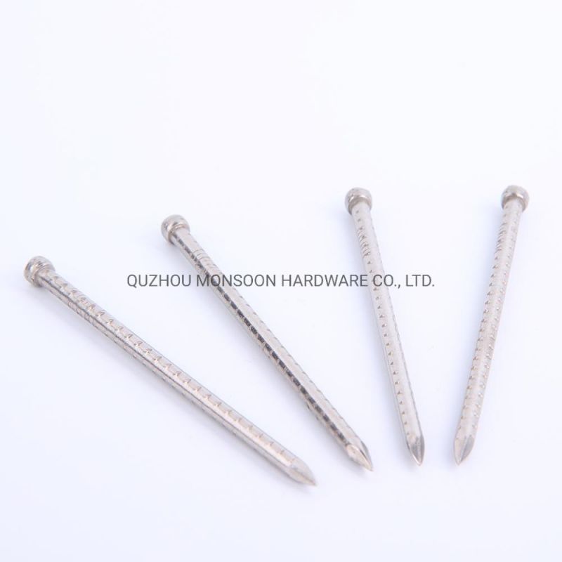 Stainless Steel Barbed Shank Lost Head Finishing Nails