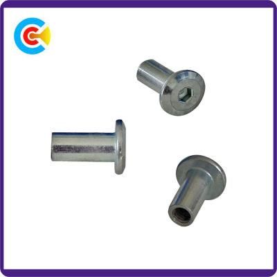 DIN/ANSI/BS/JIS Carbon-Steel/Stainless-Steel 4.8/8.8/10.9 Round Head Hexagon Sleeves for Builing Railway